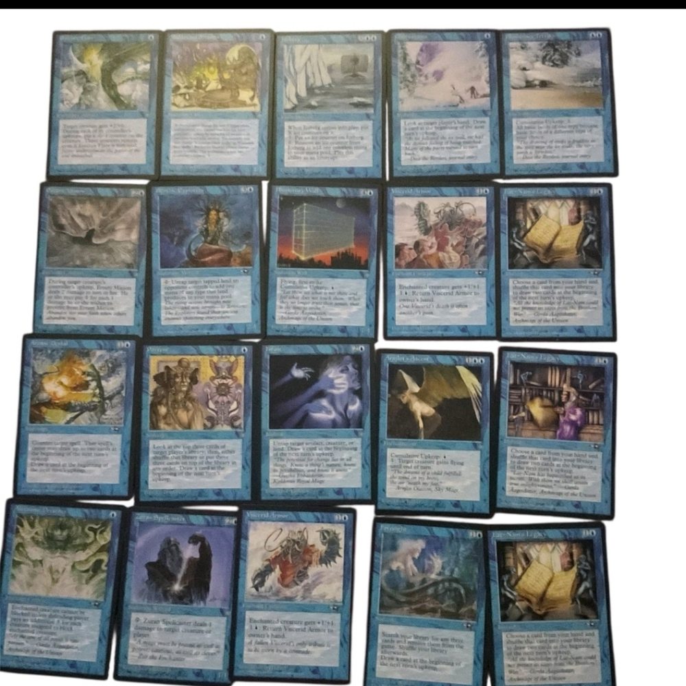Magic The Gathering Lot Of 20 Blue Cards Vintage 1995 MTG115